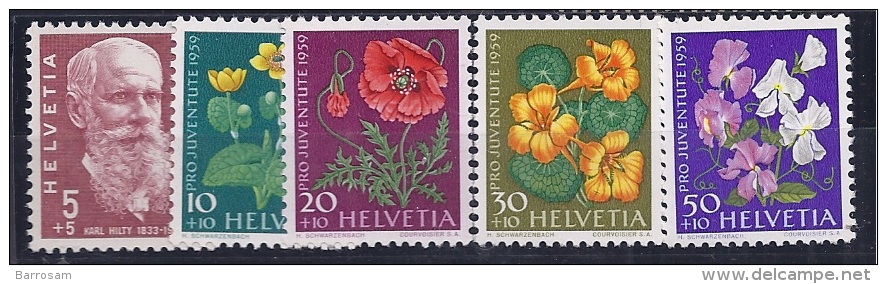 Switzerland1959: Michel687-91mnh** FLOWERS - Neufs