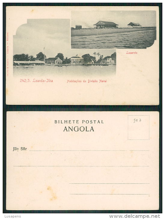 PORTUGAL - ANGOLA [0597] - LOANDA LUANDA ILHA HABITAÇÕES DA DIVISÃO NAVAL - LAZARETO - Angola