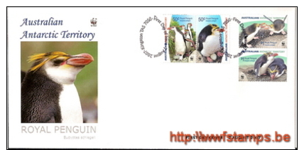 "50% DISCOUNT WWF - AUSTRALIAN ANTARCTIC TERRITORY - 2007 - Local FDC - 4 Stamps On 1 FDC - Penguin Head - 2 Egg Canc... - Other & Unclassified