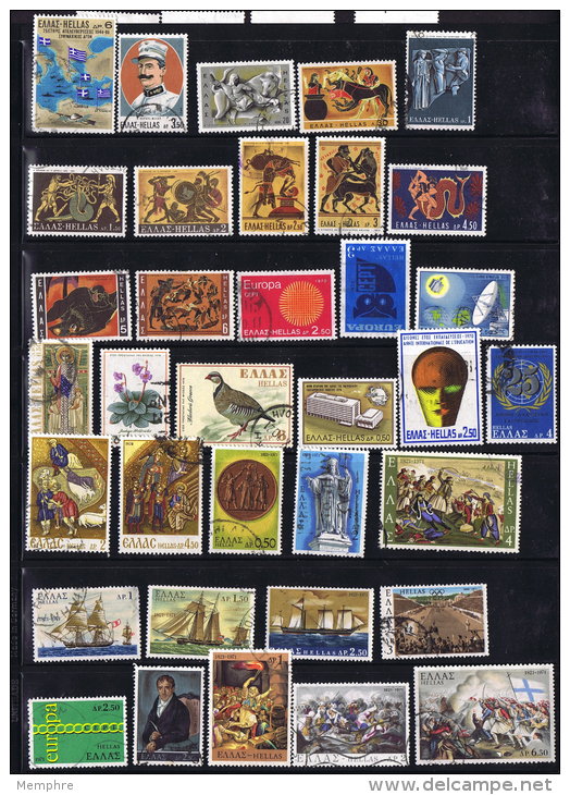 150 Timbres Oblitérés Tous Diférents 1967 à 1975 - Collections