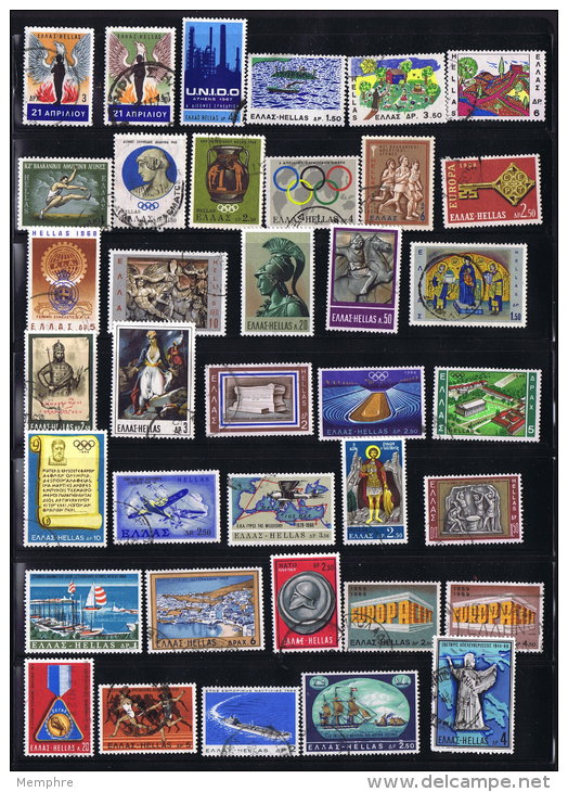 150 Timbres Oblitérés Tous Diférents 1967 à 1975 - Collections