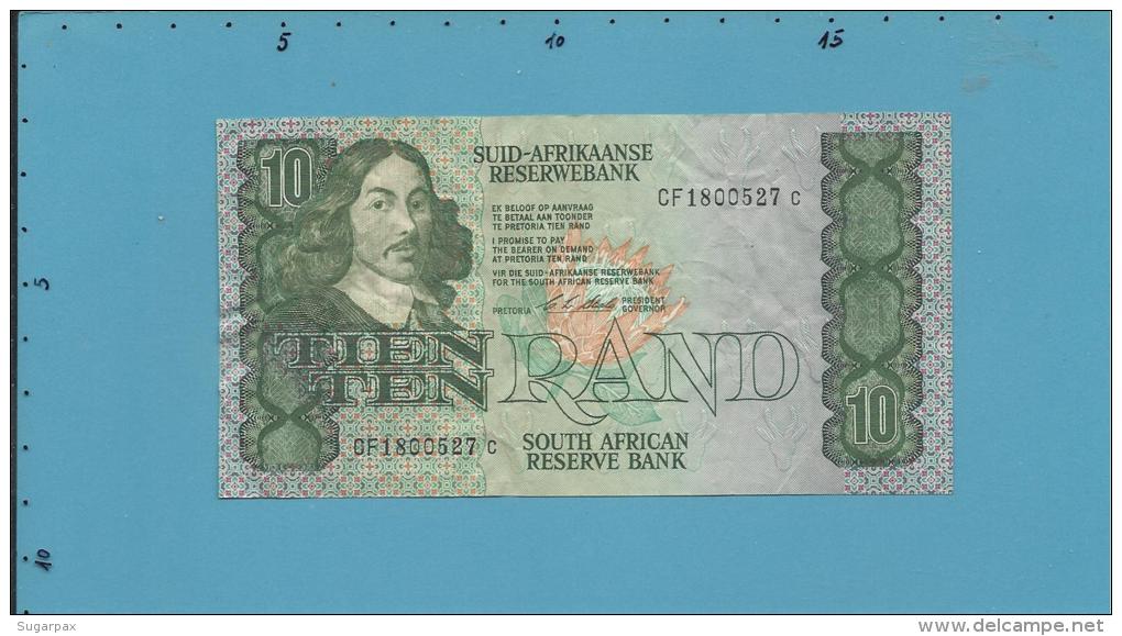 South Africa - 10 RAND - ( 1990 - 93 ) - Pick 120.e - Sign. 7 - Watermark: Jan Van Riebeek - 2 Scans - Südafrika