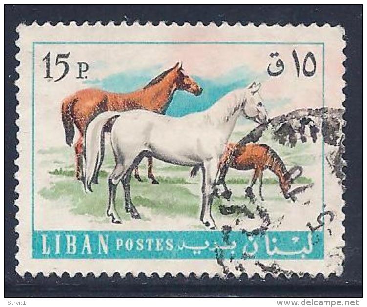 Lebanon, Scott # 458 Used Horses,1968 - Lebanon