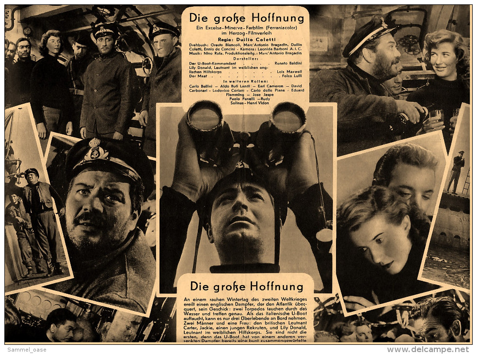 Das Neue Film-Programm Von Ca. 1950  -  "Die Grosse Hoffnung"  -  Mit Renato Baldini , Lois Maxwell - Zeitschriften