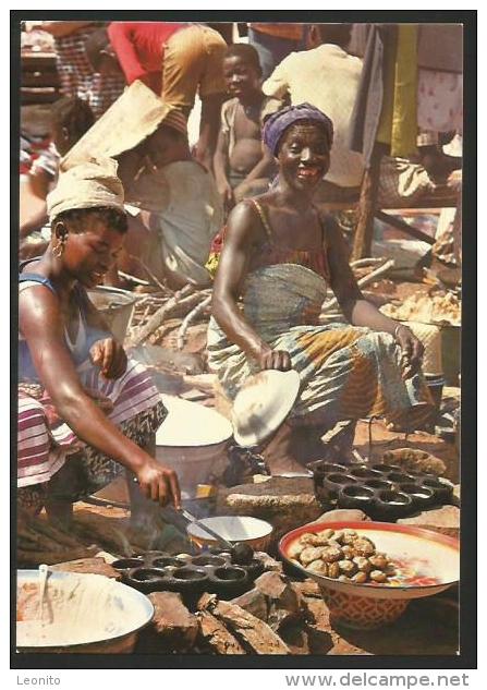 HAUTE VOLTA Burkina Faso Banfora Préparation De Beignets Sur Le Marché 1985 - Burkina Faso