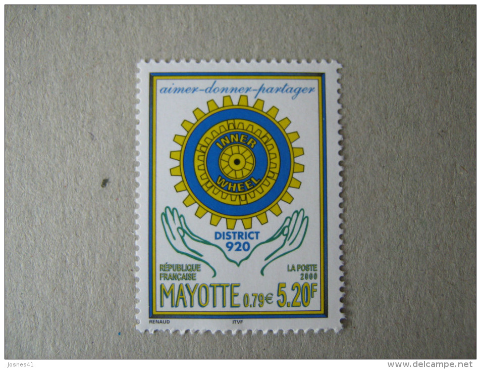 MAYOTTE      P 83  * *    CLUB INNER WHEEL - Unused Stamps