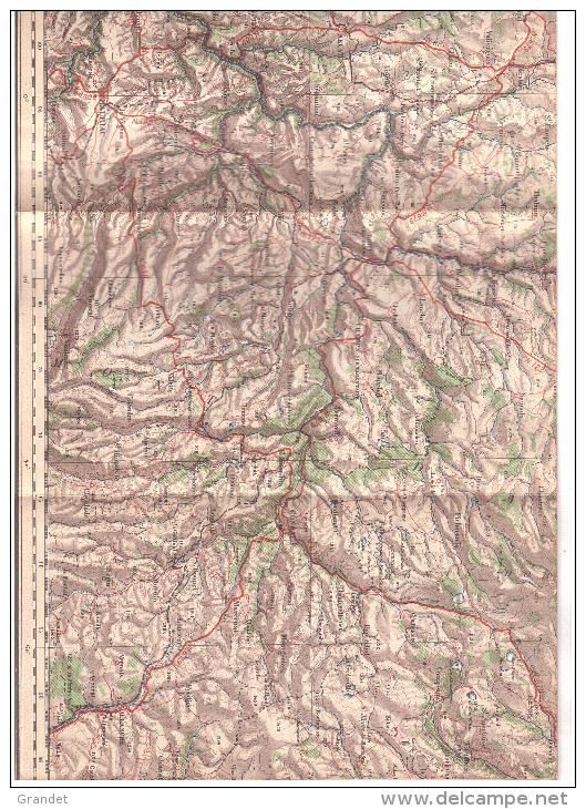 CARTE - TOPOGRAPHIQUE - CLERMONT FERRAND - MAURIAC - CONDAT - EYGURANDE - LA COURTINE. - Cartes Topographiques