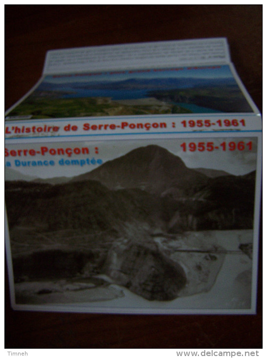 DEPLIANT 12 PHOTOS ET TEXTE L HISTOIRE BARRAGE EDF De SERRE PONCON 1955-1961 LAC ARTIFICIEL Savines Le Lac - Provence - Alpes-du-Sud
