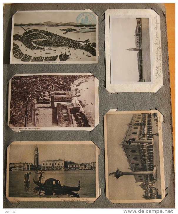 album ancien de 452 cartes postales CPA et photo Italie principalement , une dizaine de carte Monaco et France