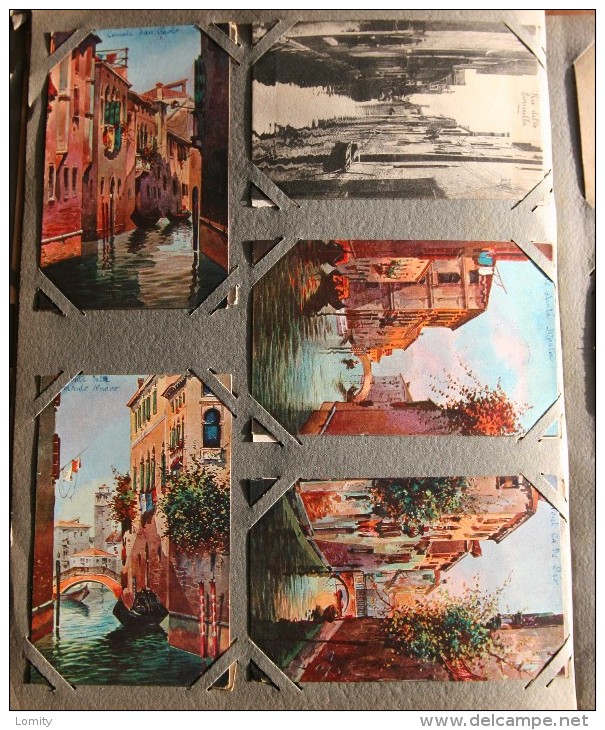 album ancien de 452 cartes postales CPA et photo Italie principalement , une dizaine de carte Monaco et France