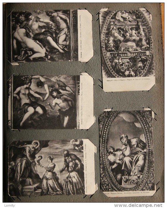 album ancien de 452 cartes postales CPA et photo Italie principalement , une dizaine de carte Monaco et France