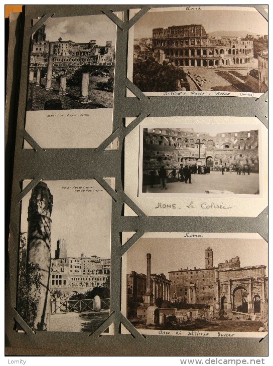 album ancien de 452 cartes postales CPA et photo Italie principalement , une dizaine de carte Monaco et France