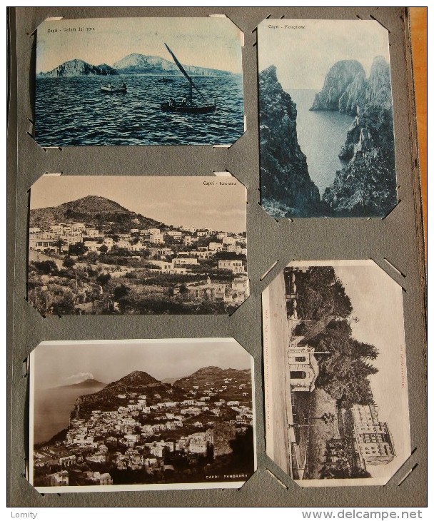 album ancien de 452 cartes postales CPA et photo Italie principalement , une dizaine de carte Monaco et France