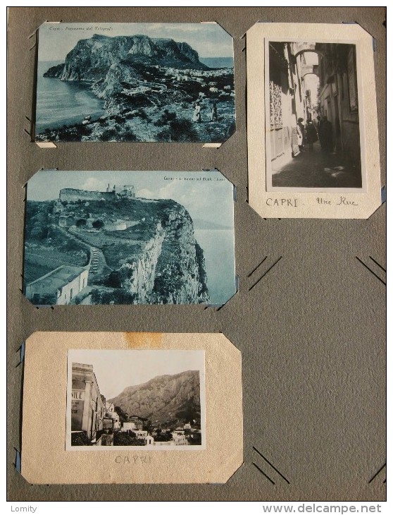 album ancien de 452 cartes postales CPA et photo Italie principalement , une dizaine de carte Monaco et France