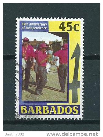 2001 Barbados 45 Cent 35th Anniversary Of Independence Used/gebruikt/oblitere - Barbados (1966-...)
