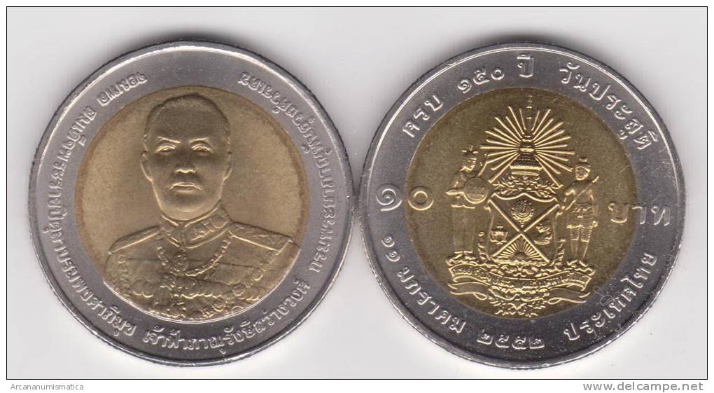 TAILANDIA  10  BAHT  Bimetálica  2.013  2013 "ONKEL DCHAUFAHPANUHRANGSIH"    SC/UNC   T-DL-10.352 - Tailandia