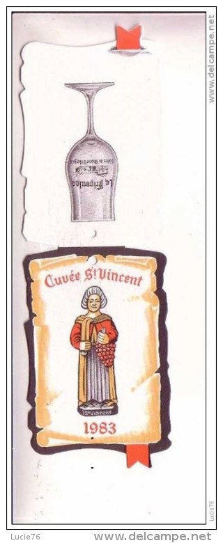 ETIQUETTE à Accrocher    -  CUVEE ST VINCENT - LE FRIGOULAS - 1983 - Côtes Du Rhône