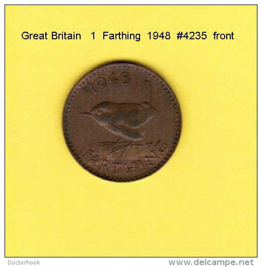 GREAT BRITAIN  1  FARTHING  1948  (KM # 843) - B. 1 Farthing