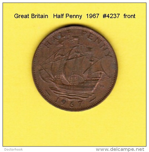 GREAT BRITAIN   1/2  PENNY  1967  (KM # 896) - C. 1/2 Penny