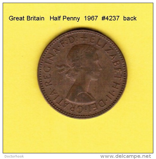 GREAT BRITAIN   1/2  PENNY  1967  (KM # 896) - C. 1/2 Penny