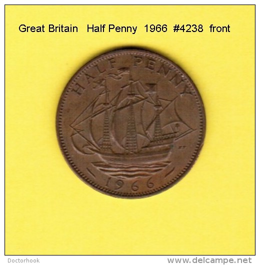 GREAT BRITAIN   1/2  PENNY  1966  (KM # 896) - C. 1/2 Penny