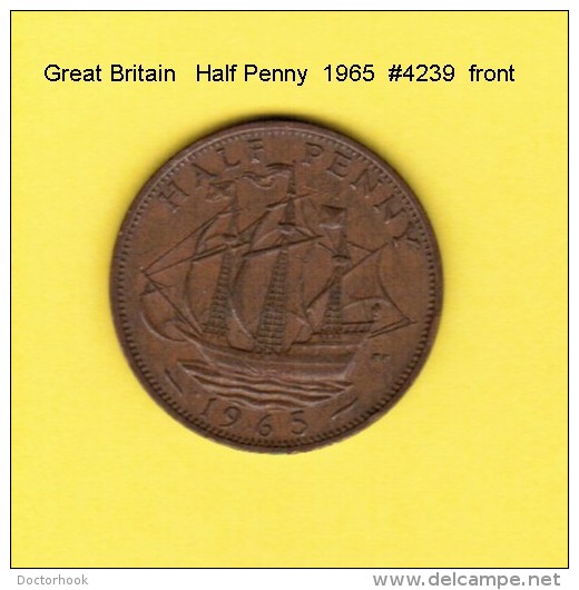 GREAT BRITAIN   1/2  PENNY  1965  (KM # 896) - C. 1/2 Penny