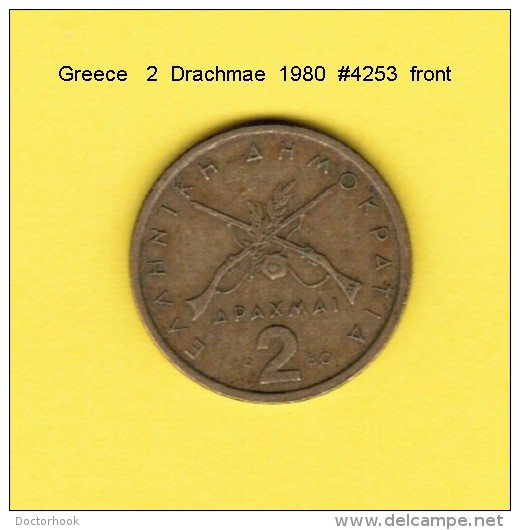 GREECE  2  DRACHMAE  1980  (KM # 117) - Grèce