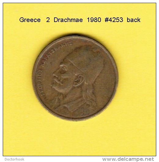 GREECE  2  DRACHMAE  1980  (KM # 117) - Grèce