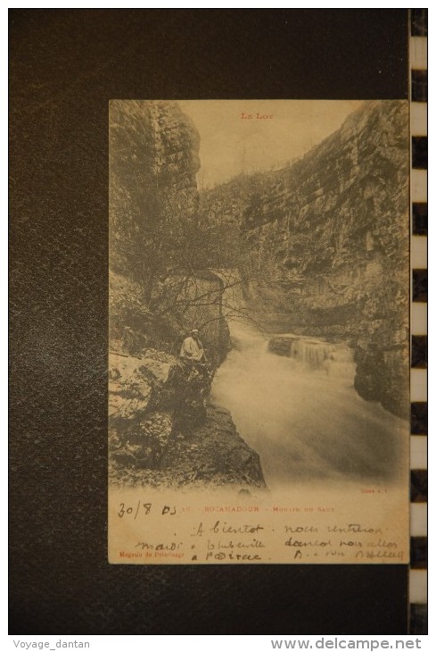 CP, 46, Rocamadour Moulin Du Saut N°16 Edition Magasin Du Pelerinage Dos Simple Precurseur 1903 Animation - Rocamadour