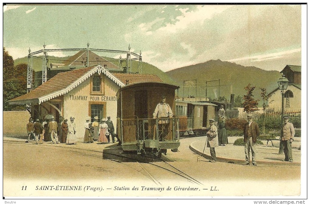 CPA SAINT-ETIENNE Station De Tramways De Gérardmer 10935 - Saint Etienne De Remiremont