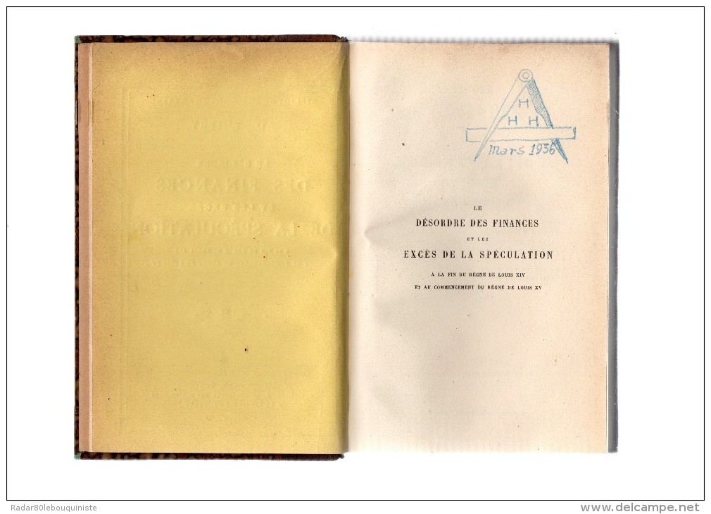 Ad.Vuitry.Le Désordre Des Finances Et Les Excès De La Spéculation,à La Fin Du Règne De Louis XIV.XVII-462 Pages.1885. - 1801-1900