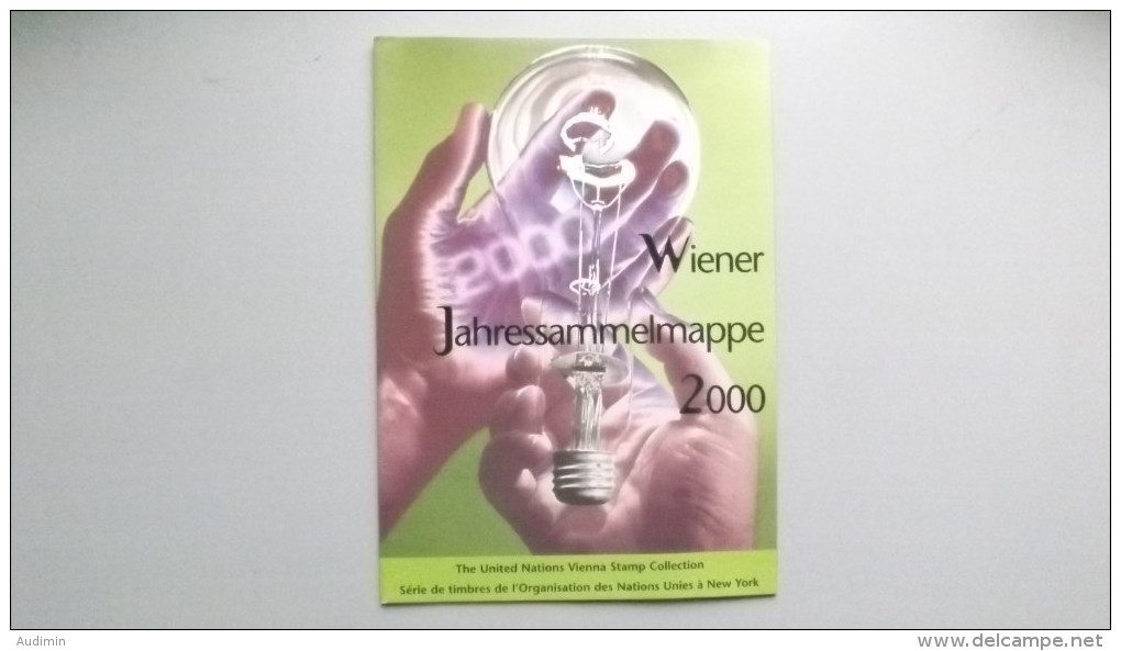 UNO-Wien 302, 307/18, 325/6, Bl. 12/4 Souvenir-Folder 2000 Oo/used, Jahreszusammenstellung 2000 - Used Stamps