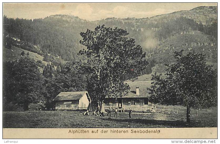 Pays Divers- Suisse - Ref C822-  2postcards -alphutten Auf Der Hinteren Seebodenalp -seeboen- Carte Bon Etat - - Hütten