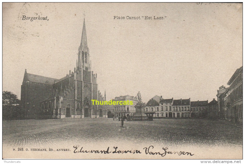 CPA BORGERHOUT PLACE CARNOT HET LAER EDIT HERMANS - Autres & Non Classés