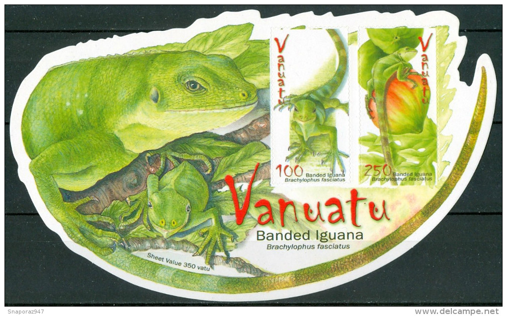 2007 Vanuatu Iguana Rettili Reptiles Block MNH** -B104 - Altri & Non Classificati