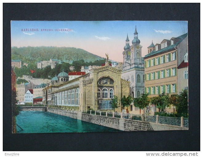 Ref3783 BP CPA Karlsbad (Allemagne) - Sprudel Colonnade - Heliocolorkarte Ottmar Zieber - Station Thermale ? - Karlsruhe