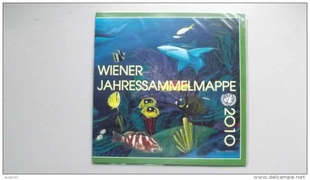 UNO-Wien 643/4, 677/82, Bl. 26/9 Souvenir-Folder 2010 **/mnh, Jahreszusammenstellung 2010 - Ungebraucht