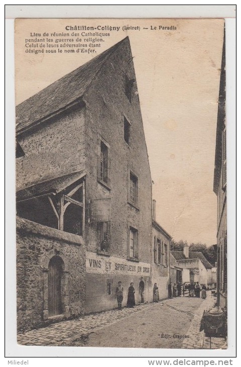 45 - CHATILLON COLIGNY - Le Paradis - Vins Et Spiritueux En Gros - Animée ! - Chatillon Coligny