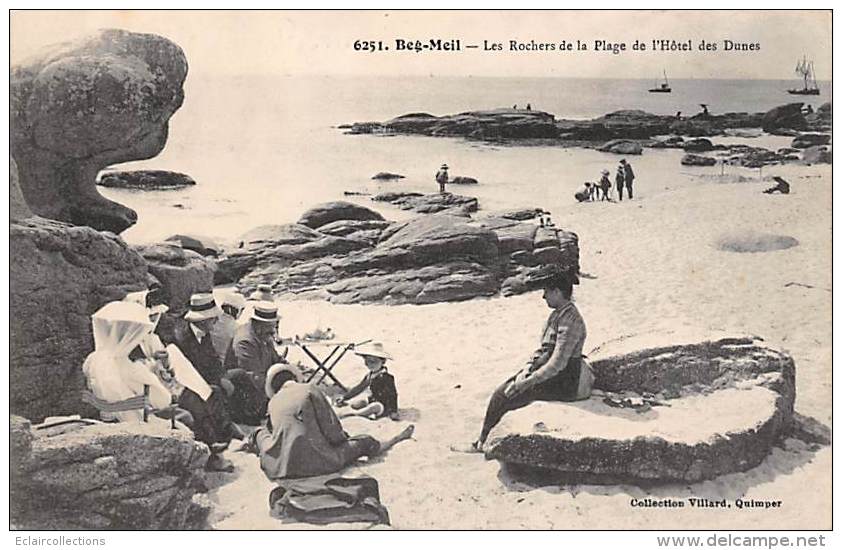 Beg-Meil    29     Les Rochers De La Plage De L' Hôtel Des Dunes - Beg Meil