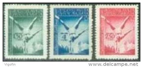 YU 1947-524-6 SPORT, YUGOSLAVIA, 1 X 3v, MNH - Nuovi