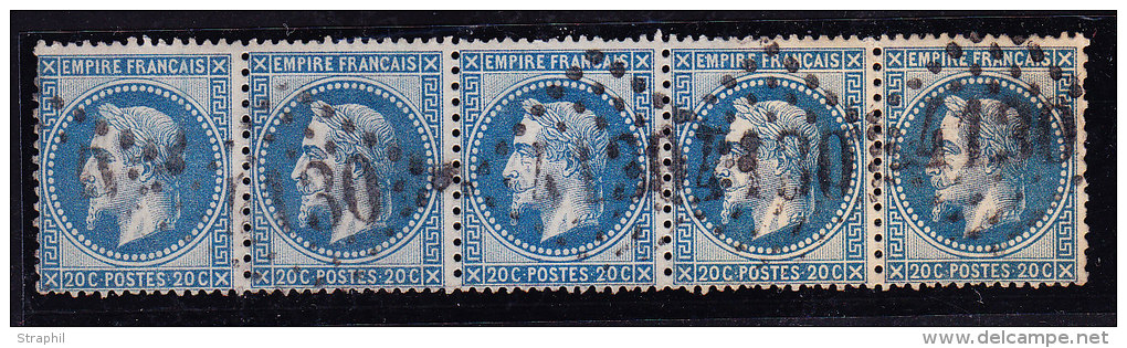 N°29A - Bde De 5 - Obl GC 4130 - B/TB - 1863-1870 Napoléon III Lauré