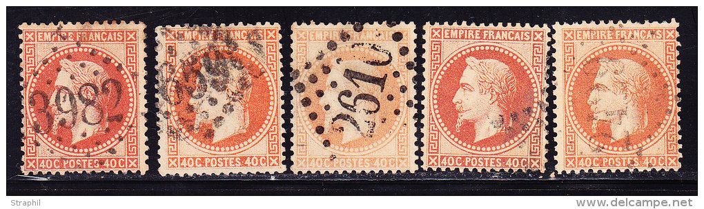 N°31 X 5 Nuances - TB - 1863-1870 Napoléon III Lauré