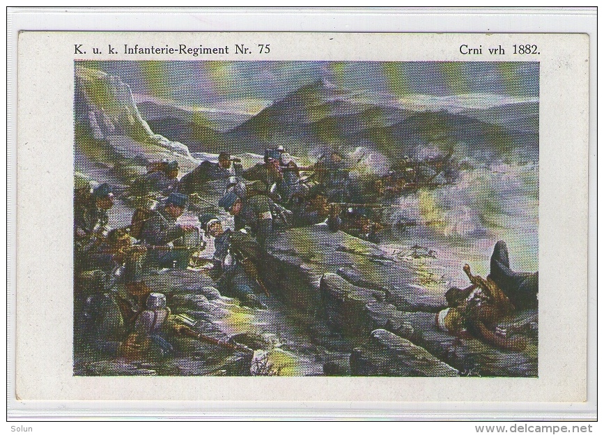 STARA RAZGLEDNICA CRNI VRH 1882 K.U.K. INFANTERIE-REGIMENT  MILITARY MILITARIA KARL SCHWIDERNOCH  OLDPOSTCARD - Slovenia