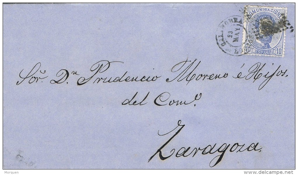 10576. Carta Entera CALAHORRA (Logroño) 1873, Fechador Tipo II - Cartas & Documentos