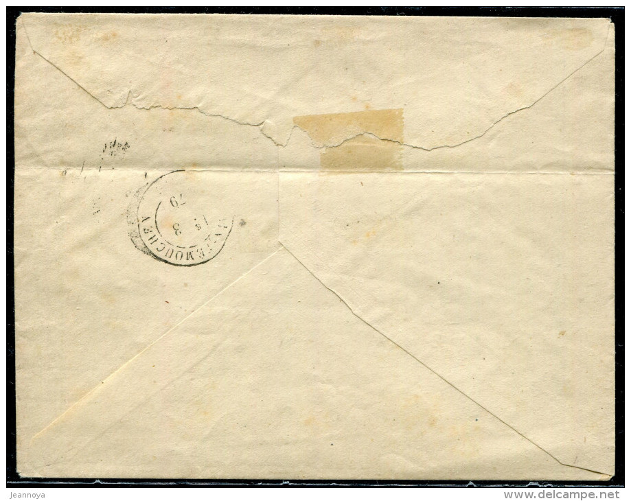 FRANCE - N° 90 OBL. CAD " MARSEILLE / BAT. A VAP. LE 1/5/1879 " / LETTRE DE MARSEILLE POUR AIN-TEMOUCHEN - TB - Poste Maritime