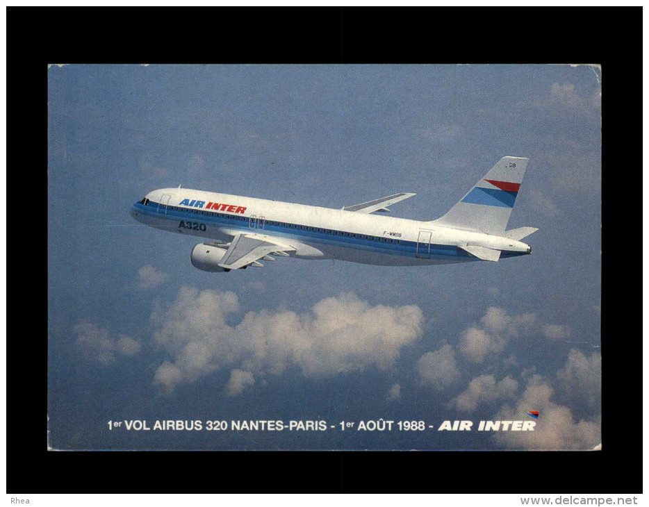 44 - NANTES - 1er Vol AIRBUS 320 - Nantes-Paris - 1er Aout 1988 - AIR INTER - 1946-....: Moderne