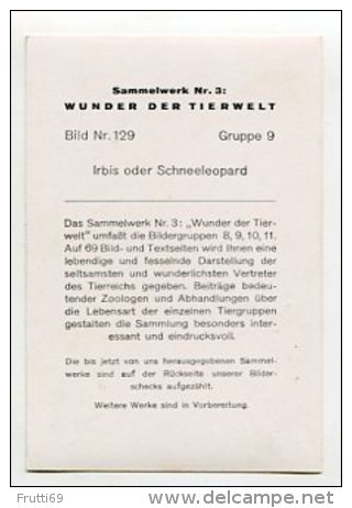 SB8557 Sammelwerk Nr. 3 - Wunder Der Tierwelt - Bild Nr.129 Irbis Oder Schneeleopard - Otros & Sin Clasificación
