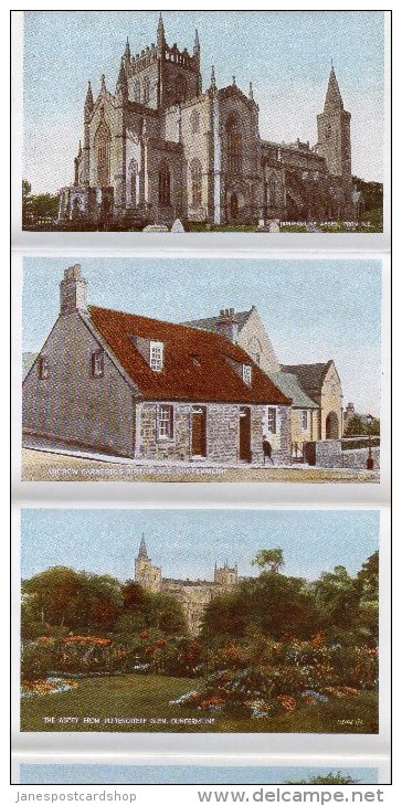 CARBO COLOUR 6 VIEW LETTER CARD OF DUNFERMLINE NO 1 BY VALENTINES - UNUSED - Dumfriesshire