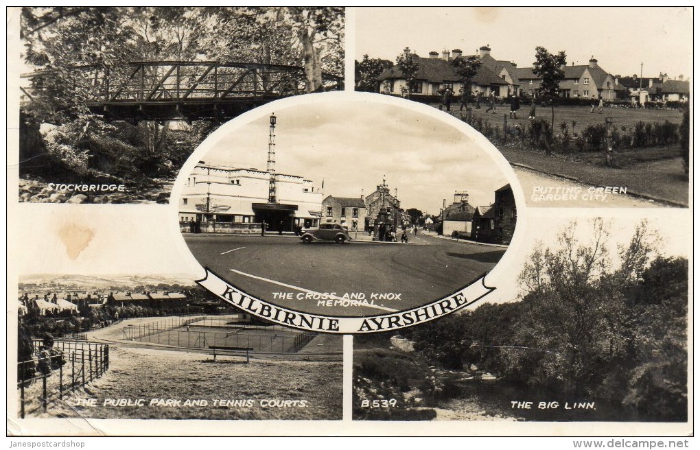 REAL PHOTOGRAPHIC POSTCARD - KILBIRNIE - AYRSHIRE - SCOTLAND - MULTI VIEW - Ayrshire