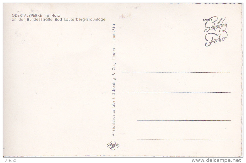 AK Odertalsperre Im Harz An Der Bundesstrasse Bad Lauterberg-Braunlage (9423) - Bad Lauterberg